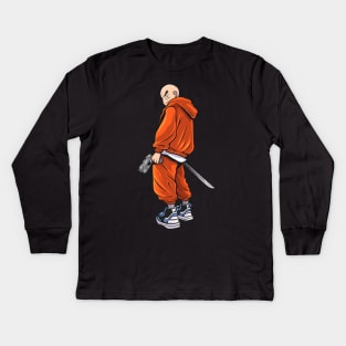 Krilin (Dragon Ball) Illustration Kids Long Sleeve T-Shirt